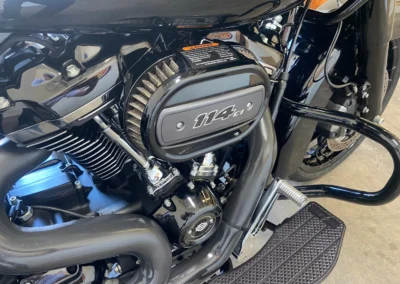 Closeup shot of Motorbike