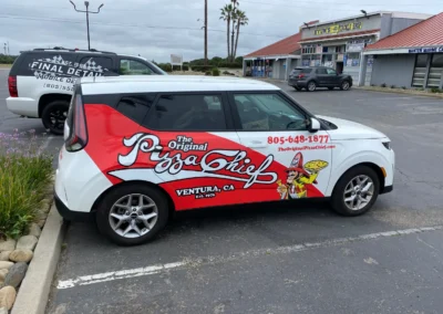 Red-white car