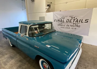 side view of vintage car